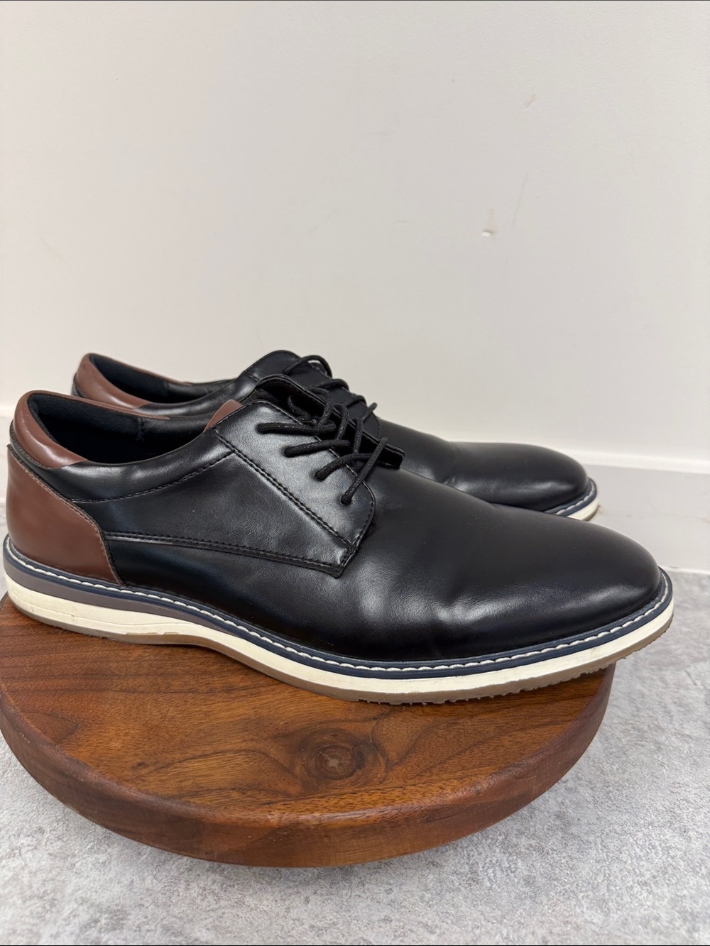 Meijiana Men’s Black Oxford Dress Shoes Size 12 / EU 45‎